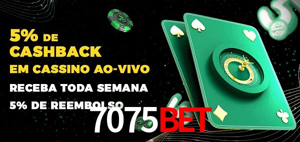 Promoções do cassino ao Vivo 7075BET